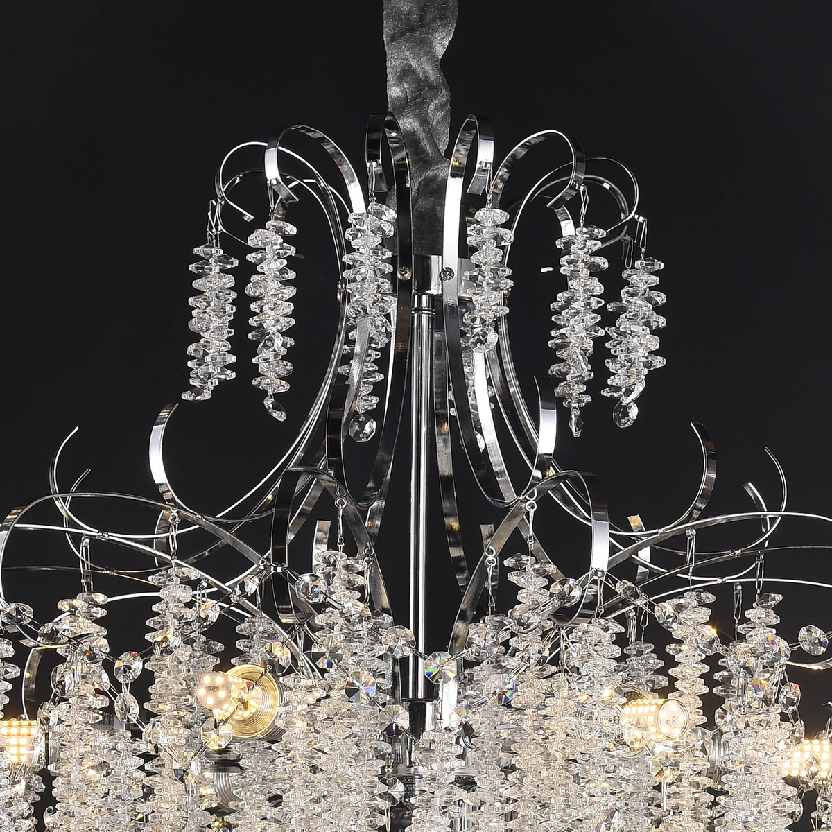 Crystal Candelabra CC9311/5CH, 5x E14, Διάμετρος 50 cm, Chrome Crystal Candelabra Προεπιλεγμένος τίτλος Alessandro Design