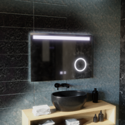 Ορθογώνιος καθρέφτης LED, 65x45 cm, Piano Touch, Demister System, Dimmable Mirrors Korman E Προεπιλεγμένος τίτλος Alessandro Design