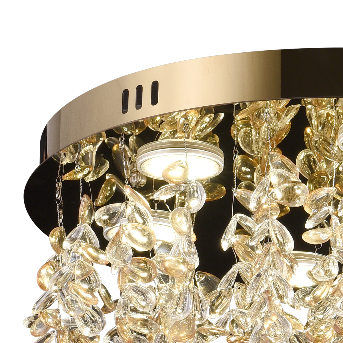 Crystal LED Chandelier LLC213/550GD Στρογγυλός, 29W, Δροσερό/Ζεστό/Ουδέτερο φως, Κρύσταλλοι, Γυαλιστερό χρυσό Crystal Chandeliers Προεπιλεγμένος τίτλος Alessandro Design