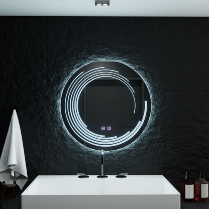 LED Στρογγυλός καθρέφτης, 60cm, Lira Touch, Σύστημα Demister, Dimmable Mirrors Korman E Προεπιλεγμένος τίτλος Alessandro Design