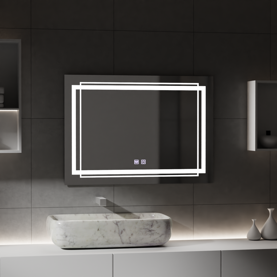Ορθογώνιος καθρέφτης LED, 80x60cm, KOVEN Touch, Demister System, Dimmable Mirrors Korman E Προεπιλεγμένος τίτλος Alessandro Design