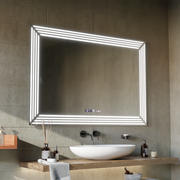 Ορθογώνιος καθρέφτης LED, 120x80 cm, Αισθητήρας Venezia Marcello MotionGlow, Σύστημα αποθολώματος, Ρολόι & Θερμόμετρο, Καθρέφτες Dimabila Marcello Προεπιλεγμένος τίτλος Alessandro Design