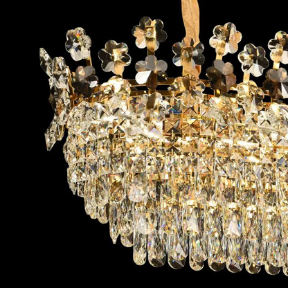 Crystal Chandelier FLORENCE Imperio 10x E14, 90cm, Shiny Gold, Ρυθμιζόμενο ύψος Crystal Chandeliers Προεπιλεγμένος τίτλος Alessandro Design