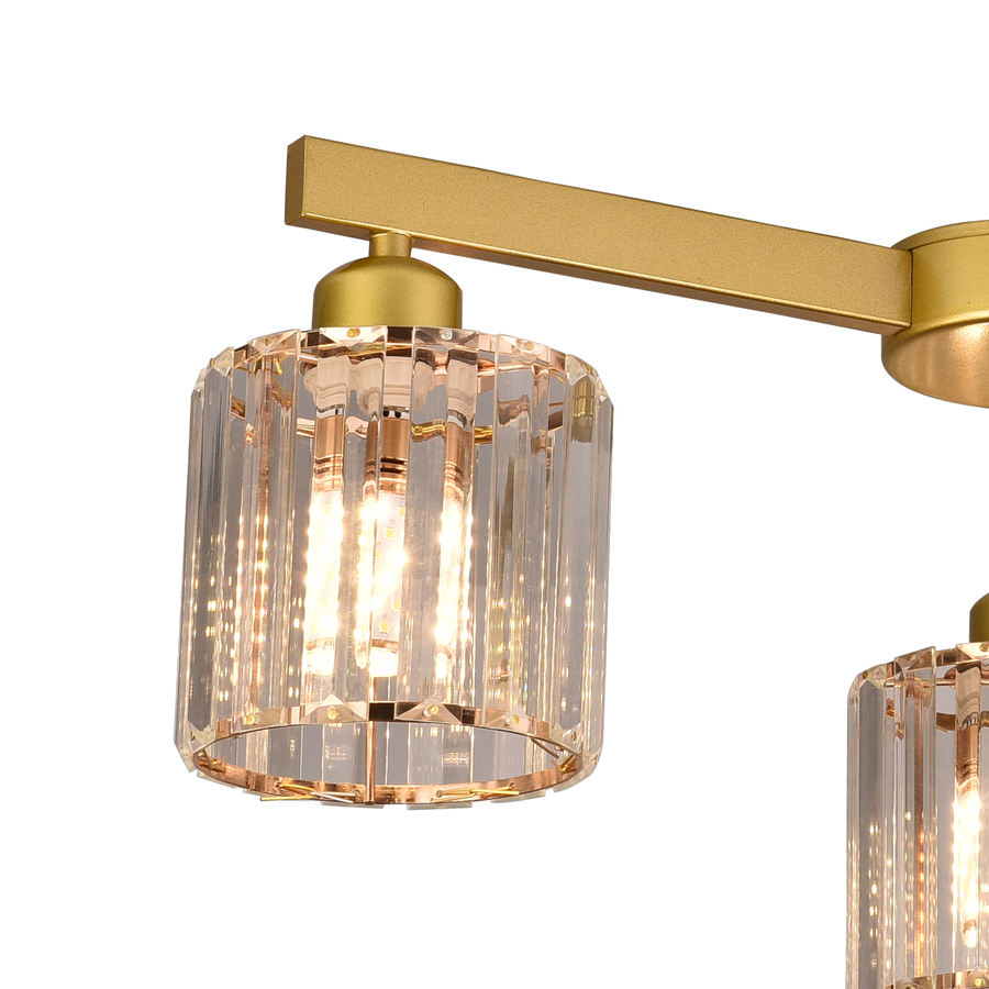 Modern Classic Chandelier LC110/3GD with Crystal, 3x E27, Gold, Metal and Crystal Classic Chandeliers Προεπιλεγμένος τίτλος Alessandro Design