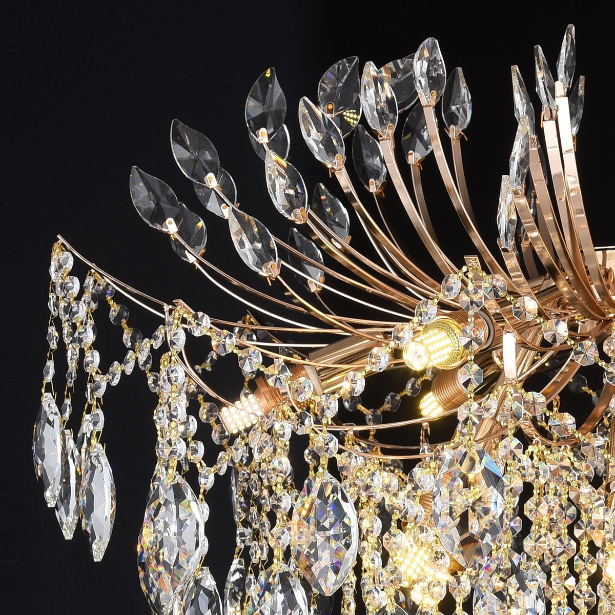 Crystal Candelabra CC9313/12FGD, 12x E14, Διάμετρος 50cm, Gold Crystal Candelabra Προεπιλεγμένος τίτλος Alessandro Design