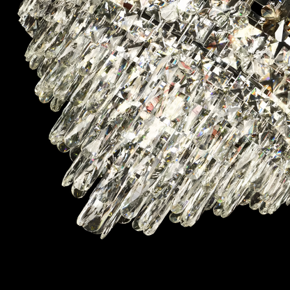 Crystal Chandelier FLORENCE Eleganza, 9x E14, Διάμετρος 50cm, Γυαλιστερό Chrome, Ρυθμιζόμενο ύψος Crystal Chandeliers Προεπιλεγμένος τίτλος Alessandro Design