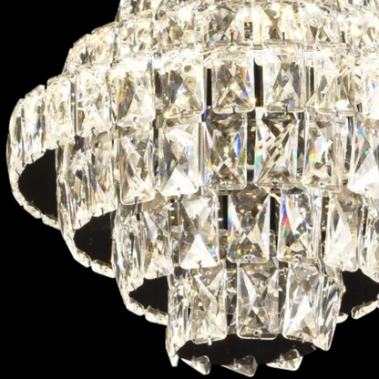 Opal Crystal Chandelier με τηλεχειριστήριο, 60W, Διάμετρος 35 cm, 3000K/4000/6000K, Γυαλιστερό Chrome, Ρυθμιζόμενο ύψος Crystal Chandeliers Προεπιλεγμένος τίτλος Alessandro Design