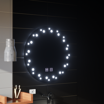 Καθρέφτης LED Touch Ivory Demist System 50X50cm Καθρέφτες Korman E Προεπιλεγμένος τίτλος Alessandro Design