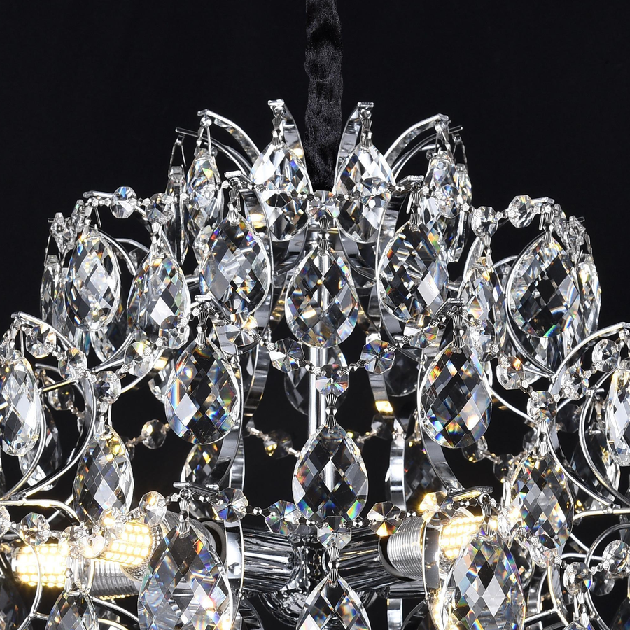 Crystal Chandelier CRYSTARA Nobile, 5x E14, Diameter 40cm, Shiny Chrome Crystal Chandeliers Προεπιλεγμένος τίτλος Alessandro Design