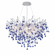 Crystal Chandelier CC335/400CH, 4x G9, Chrome and Blue Crystals, 40cm, Ρυθμιζόμενο ύψος Crystal Chandeliers Προεπιλεγμένος τίτλος Alessandro Design