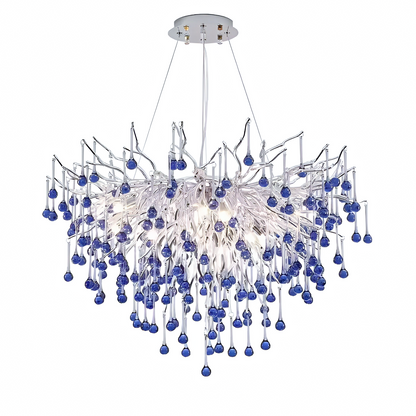 Crystal Chandelier CC335/400CH, 4x G9, Chrome and Blue Crystals, 40cm, Ρυθμιζόμενο ύψος Crystal Chandeliers Προεπιλεγμένος τίτλος Alessandro Design