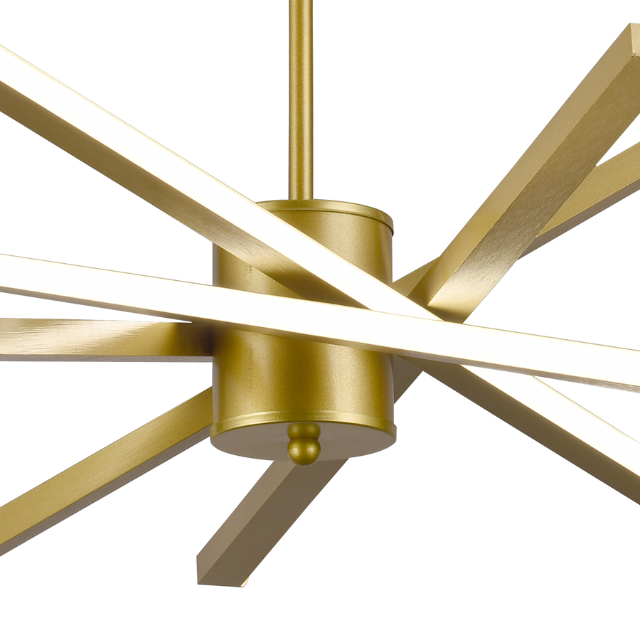 Πολυέλαιος LED με Τηλεχειριστήριο LT176/5GD, 69W, 5 Στοιχεία, Κρύο/Ζεστό/Ουδέτερο φως 3000K/4000K/6000K, Ρυθμιζόμενο, Χρυσό, Ρυθμιζόμενο ύψος, Μεταλλικοί και Ακρυλικοί πολυέλαιοι LED με Τηλεχειριστήριο Προεπιλεγμένη σχεδίαση Τίτλος A