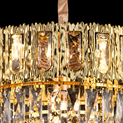 Crystal Chandelier BELVEDERE Nobile 5xE14, Διάμετρος 40cm, Γυαλιστερό Χρυσό, Ρυθμιζόμενο Ύψος Crystal Chandelier Προεπιλεγμένος τίτλος Alessandro Design