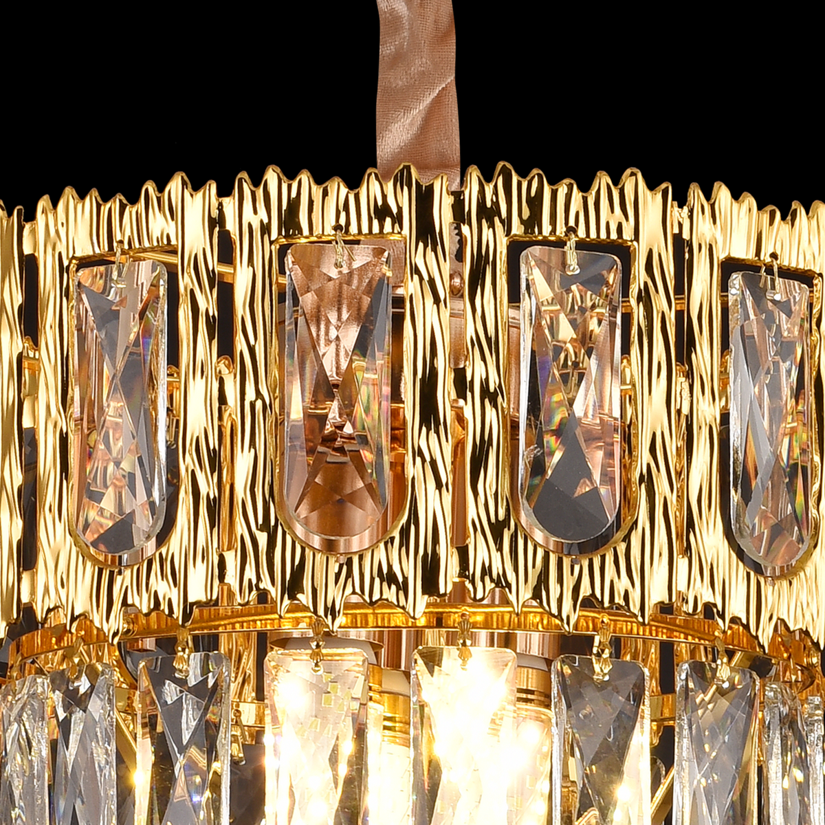Crystal Chandelier BELVEDERE Petito 3xE14, Διάμετρος 30cm, Γυαλιστερό χρυσό, Ρυθμιζόμενο ύψος Κρυστάλλινος πολυέλαιος Προεπιλεγμένος τίτλος Alessandro Design