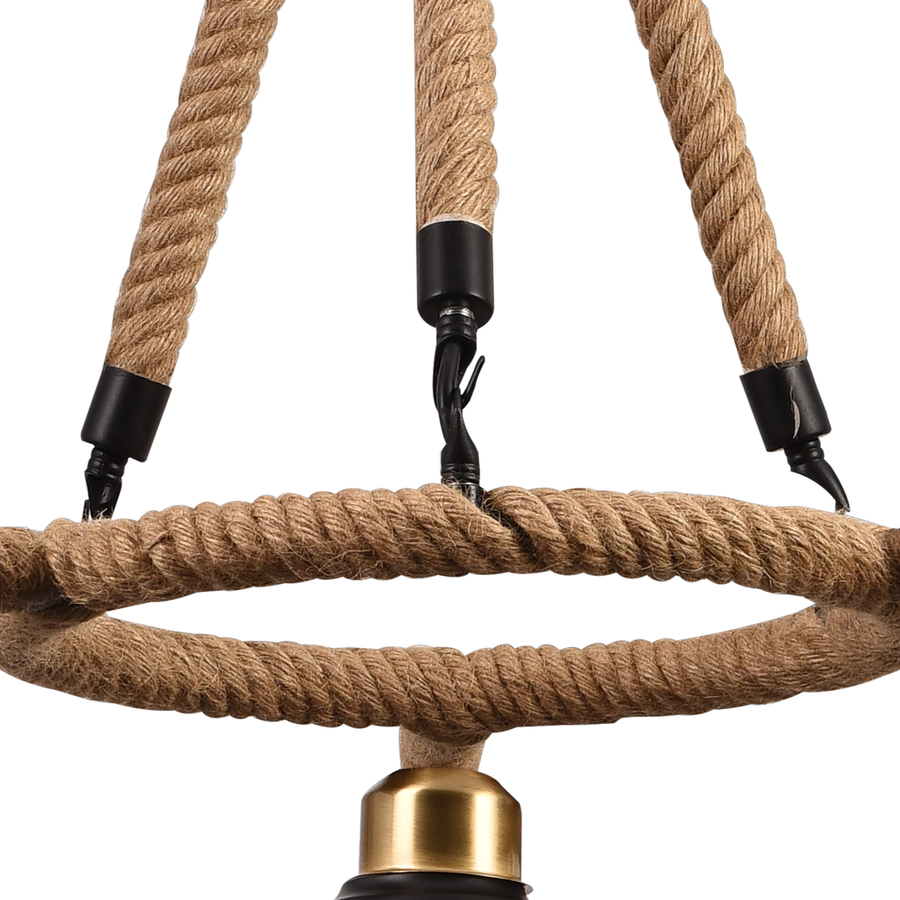 Vintage Hanging Chandelier, LV571/3BK, 3xG9, Brown, Metal and String Vintage Chandeliers Προεπιλεγμένος τίτλος Alessandro Design