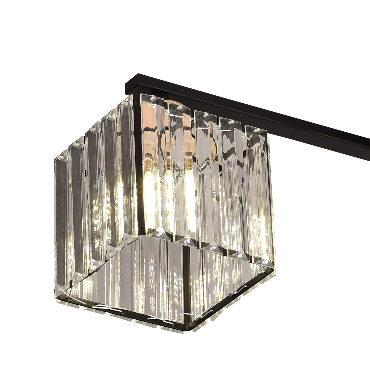 Classic Modern Georgian Chandelier, LC111/6BK, 6x E27, Black, Metal and Glass Classic Chandeliers Προεπιλεγμένος τίτλος Alessandro Design