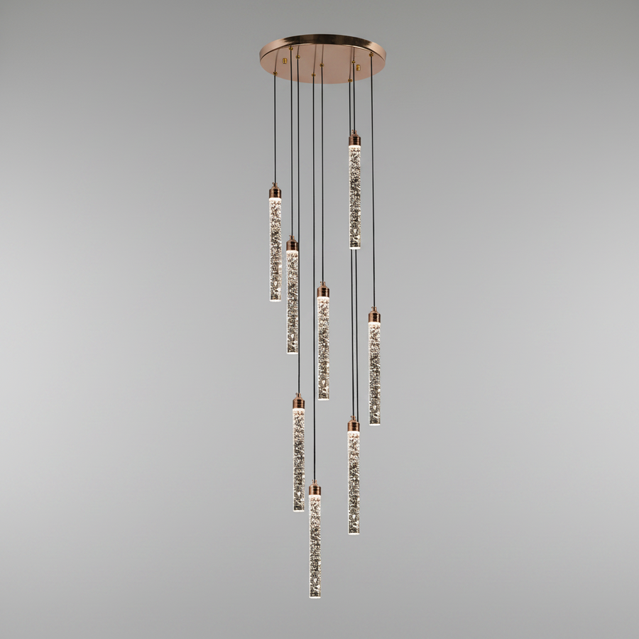 Κρυστάλλινος πολυέλαιος LED 21W, VERTILUX Supremo, Ζεστό/Ουδέτερο/Κρύο φως, Διάμετρος 35cm Χρυσοί Κρύσταλλοι Πολυέλαιοι Προεπιλεγμένος τίτλος Alessandro Design