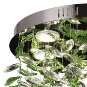 Crystal LED Chandelier LLC211/400GN Στρογγυλός, 22W, Κρύο/Ζεστό/Ουδέτερο φως, Πράσινα κρύσταλλα, Γυαλιστερό Chrome Crystal Chandeliers Προεπιλεγμένος τίτλος Alessandro Design