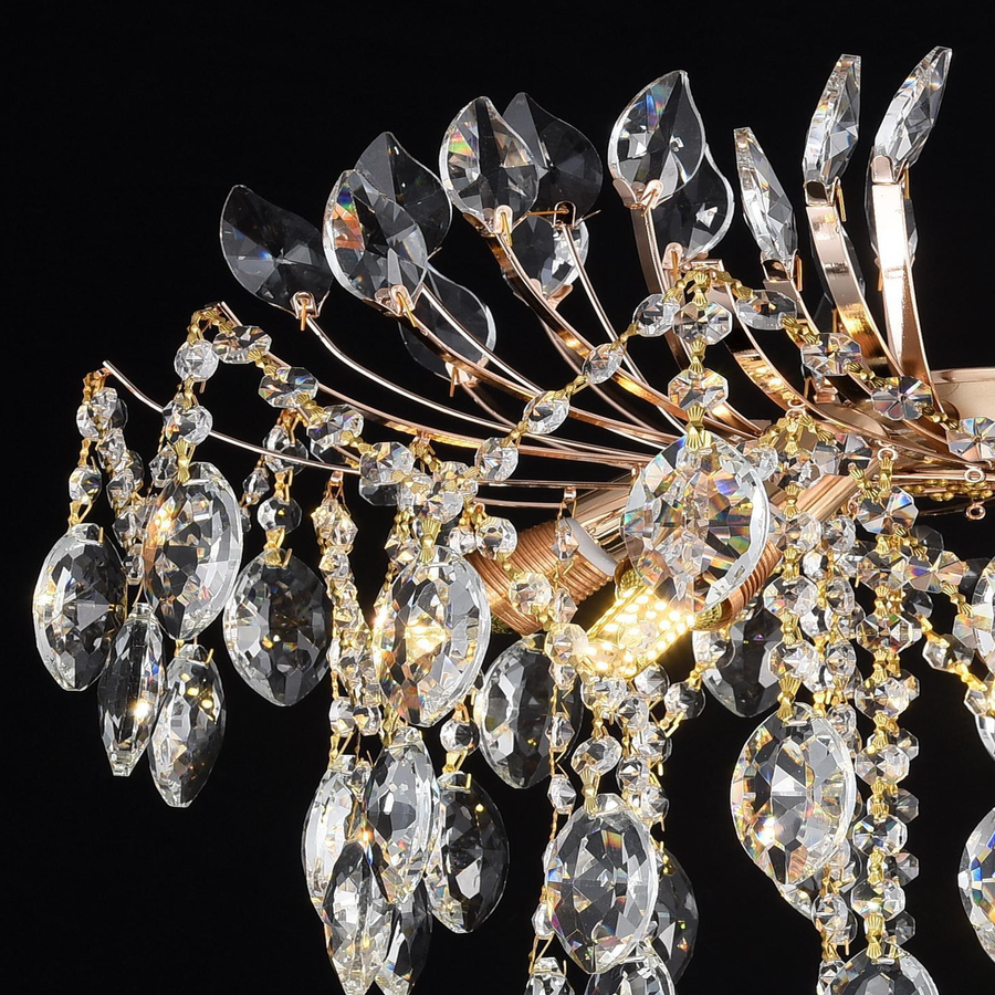 Crystal Chandelier PALERMO Eleganza 5xE14, Διάμετρος 50cm, Gold Crystal Chandeliers Προεπιλεγμένος τίτλος Alessandro Design
