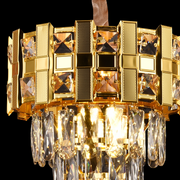 Cristal Candelabra BRAN Petito 3xE14, Διάμετρος 30cm, Γυαλιστερό χρυσό, Ρυθμιζόμενο ύψος Cristal Candelabra Προεπιλεγμένος τίτλος Alessandro Design