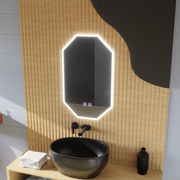 Polygon LED Mirror E43S/50X80, Light and Demister System, 50X80cm Καθρέφτης μπάνιου με LED και Demister Προεπιλεγμένος τίτλος Alessandro Design