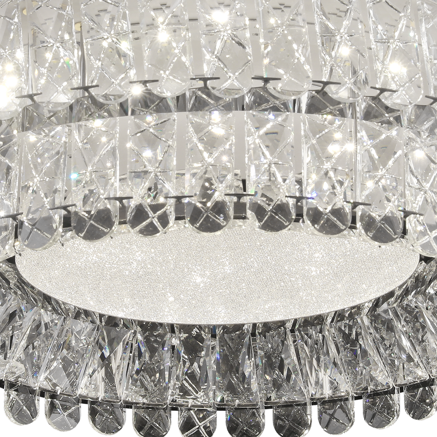 Πολυέλαιος LED με Τηλεχειριστήριο, LLC153/500CH, κρύσταλλο και μέταλλο, 59W, 1 κύκλος, με δυνατότητα ρύθμισης ρύθμισης ύψους, κρύο/θερμό/ουδέτερο φως, πολυέλαιοι φωτισμού LED με τηλεχειριστήριο Προεπιλεγμένος τίτλος Alessandro Design