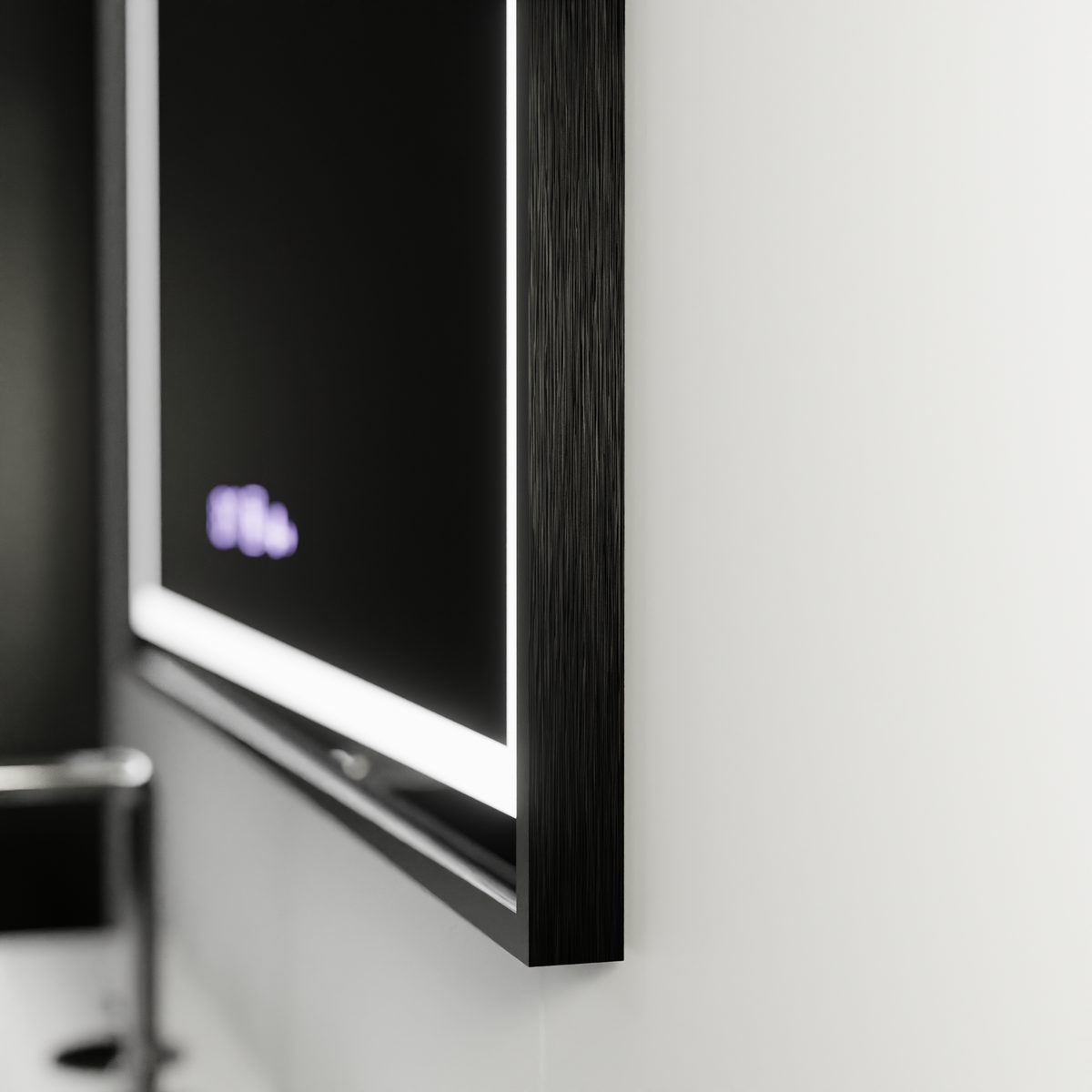 Ορθογώνιος καθρέφτης LED, 120x80cm, Verite Majeste Noir Motion Glow Marcello, Σύστημα αποθαμβώματος, Ρολόι & Θερμόμετρο, Καθρέφτες Dimable Marcello Προεπιλεγμένος τίτλος Alessandro Design