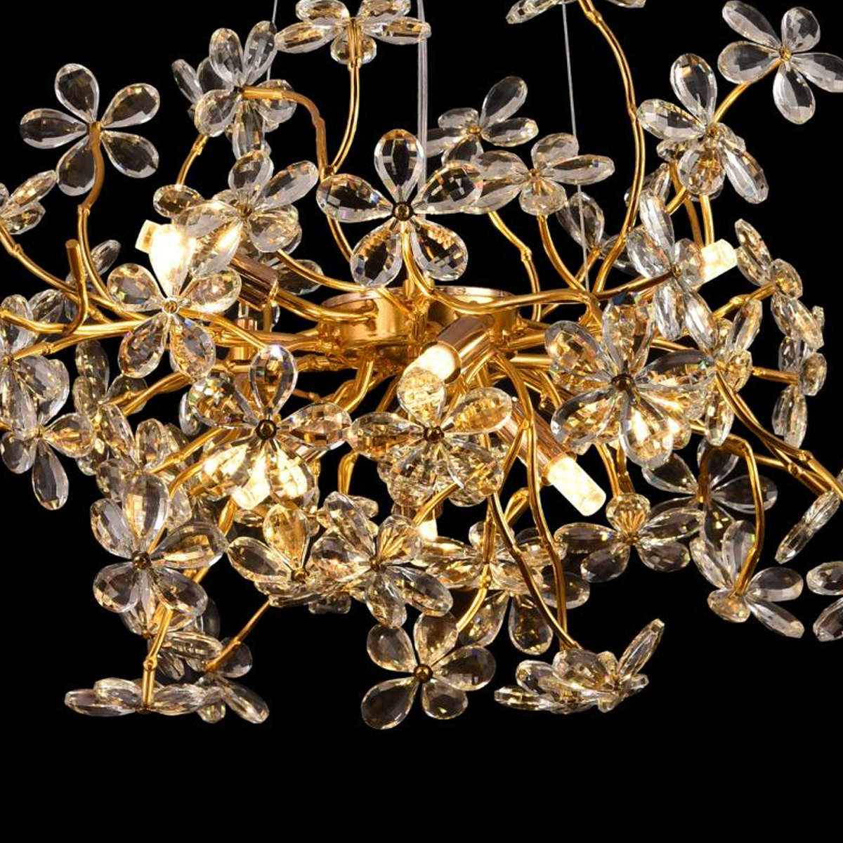 AURAFLOR Magno Crystal Chandelier, 9x G9, Chrome and Crystals, 55cm, Ρυθμιζόμενο ύψος Crystal Chandeliers Προεπιλεγμένος τίτλος Alessandro Design