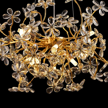 AURAFLOR Magno Crystal Chandelier, 9x G9, Chrome and Crystals, 55cm, Ρυθμιζόμενο ύψος Crystal Chandeliers Προεπιλεγμένος τίτλος Alessandro Design