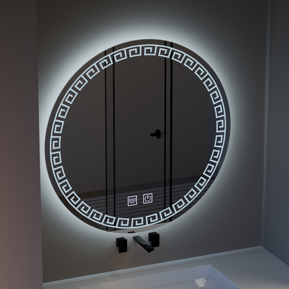 LED Στρογγυλός καθρέφτης, 80cm, Orhina Touch, Σύστημα Demister, Dimmable, E40S/80X80 Mirrors Korman E Προεπιλεγμένος τίτλος Alessandro Design