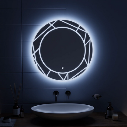 Καθρέφτης αφής ASTRIX LED, 70cm, 6000K, Dimmable, Demister System
