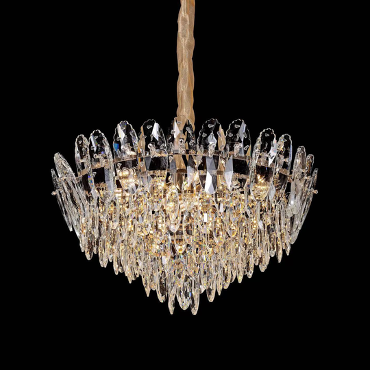 Crystal Chandelier, AURELIUS Magno, 11xE14, Diameter 60cm, Shiny Gold, Ρυθμιζόμενο ύψος, Metal and Crystal Crystal Chandeliers Προεπιλεγμένος τίτλος Alessandro Design