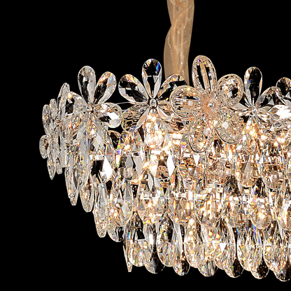 Crystal Chandelier Regalis 11x E14, 80cm, Shiny Gold, Ρυθμιζόμενο ύψος, Metal and Crystal Crystal Chandeliers Προεπιλεγμένος τίτλος Alessandro Design