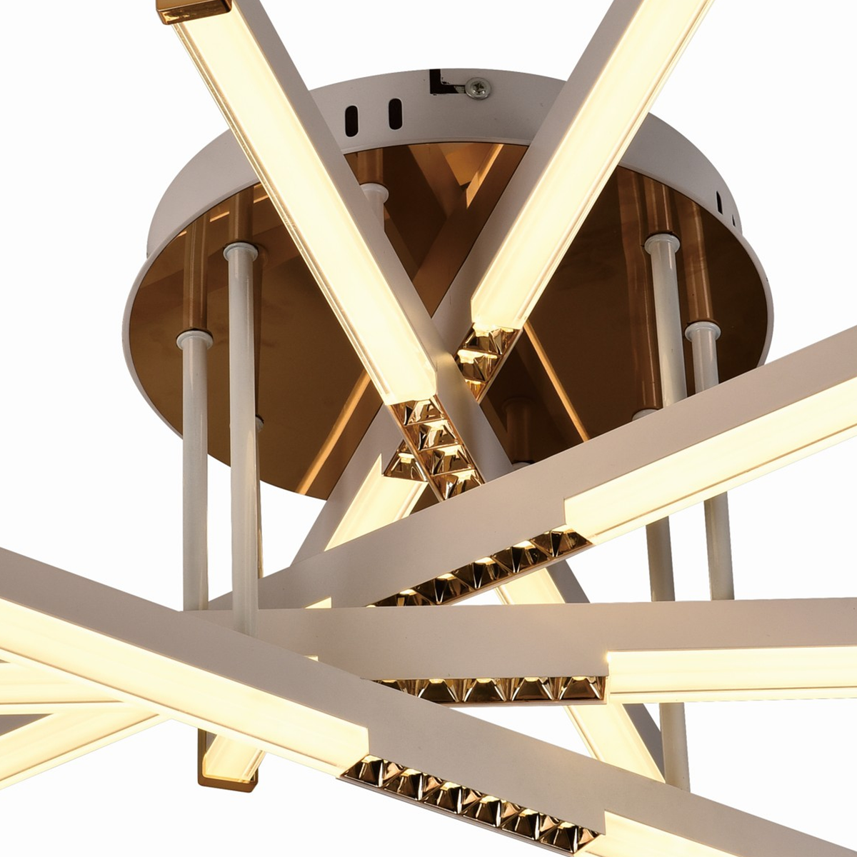 Πολυέλαιος LED με Τηλεχειριστήριο LT182/5WH, 68W, 5 Στοιχεία, Κρύο/Ζεστό/Ουδέτερο φως, Ρυθμιζόμενο, Λευκοί πολυέλαιοι LED με τηλεχειριστήριο Προεπιλεγμένος τίτλος Alessandro Design