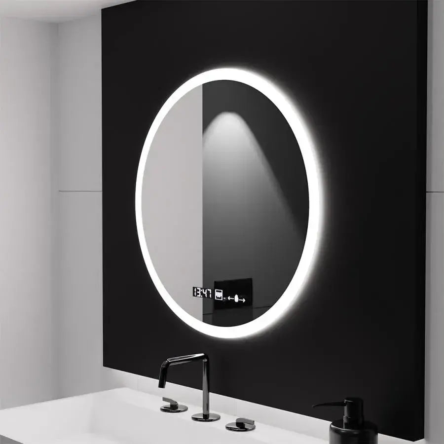 LED Στρογγυλός καθρέφτης, 70 cm, Elysee MotionGlow Marcello, Σύστημα αποθαμβώματος, Ρολόι & Θερμόμετρο, Καθρέφτες Dimabila Marcello Προεπιλεγμένος τίτλος Alessandro Design