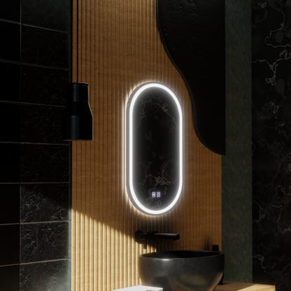 Οβάλ καθρέφτης LED, 45x65cm, Velara Touch, Σύστημα Demister, Dimmable Mirrors Korman E Προεπιλεγμένος τίτλος Alessandro Design