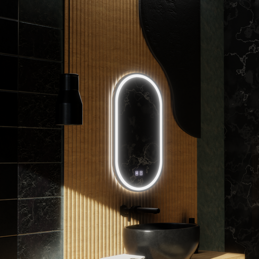 Οβάλ καθρέφτης LED, 45x65cm, Velara Touch, Σύστημα Demister, Dimmable Mirrors Korman E Προεπιλεγμένος τίτλος Alessandro Design