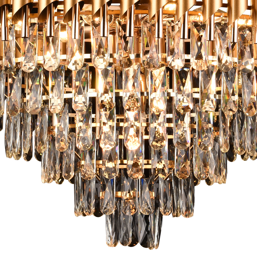 VERSAILLES Supremo Crystal Chandelier, CC900/800GD, 12xE14, Diameter 80cm, Shiny Gold, Ρυθμιζόμενο ύψος, Metal and Crystal Crystal Chandeliers Προεπιλεγμένος τίτλος Alessandro Design