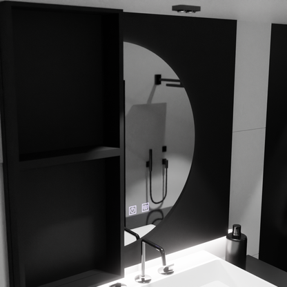 Καθρέφτης LED FELHOLD Crescent, 160x80cm, Touch System, Cold Light 6000K, Dimmable