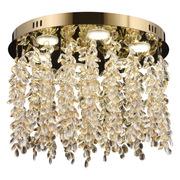 Crystal LED Chandelier LLC213/550GD Στρογγυλός, 29W, Δροσερό/Ζεστό/Ουδέτερο φως, Κρύσταλλοι, Γυαλιστερό χρυσό Crystal Chandeliers Προεπιλεγμένος τίτλος Alessandro Design