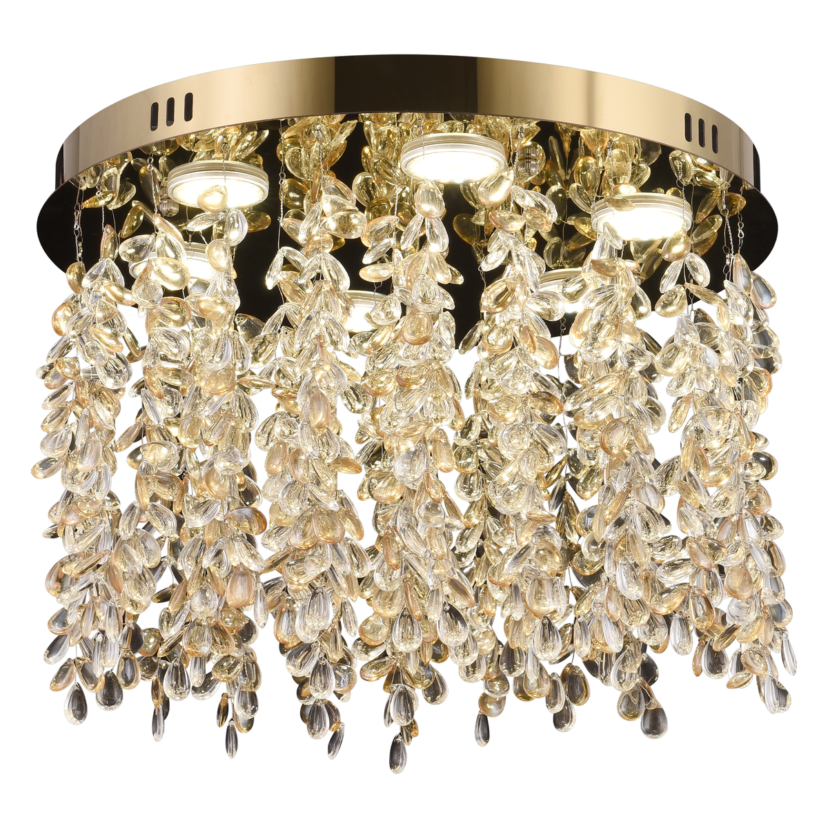 Crystal LED Chandelier LLC213/550GD Στρογγυλός, 29W, Δροσερό/Ζεστό/Ουδέτερο φως, Κρύσταλλοι, Γυαλιστερό χρυσό Crystal Chandeliers Προεπιλεγμένος τίτλος Alessandro Design
