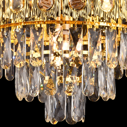 Crystal Chandelier BELVEDERE Nobile 5xE14, Διάμετρος 40cm, Γυαλιστερό Χρυσό, Ρυθμιζόμενο Ύψος Crystal Chandelier Προεπιλεγμένος τίτλος Alessandro Design