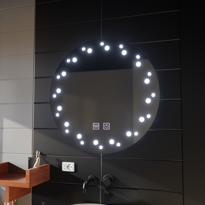 Καθρέφτης LED Touch Ivory Demist System 50X50cm Καθρέφτες Korman E Προεπιλεγμένος τίτλος Alessandro Design