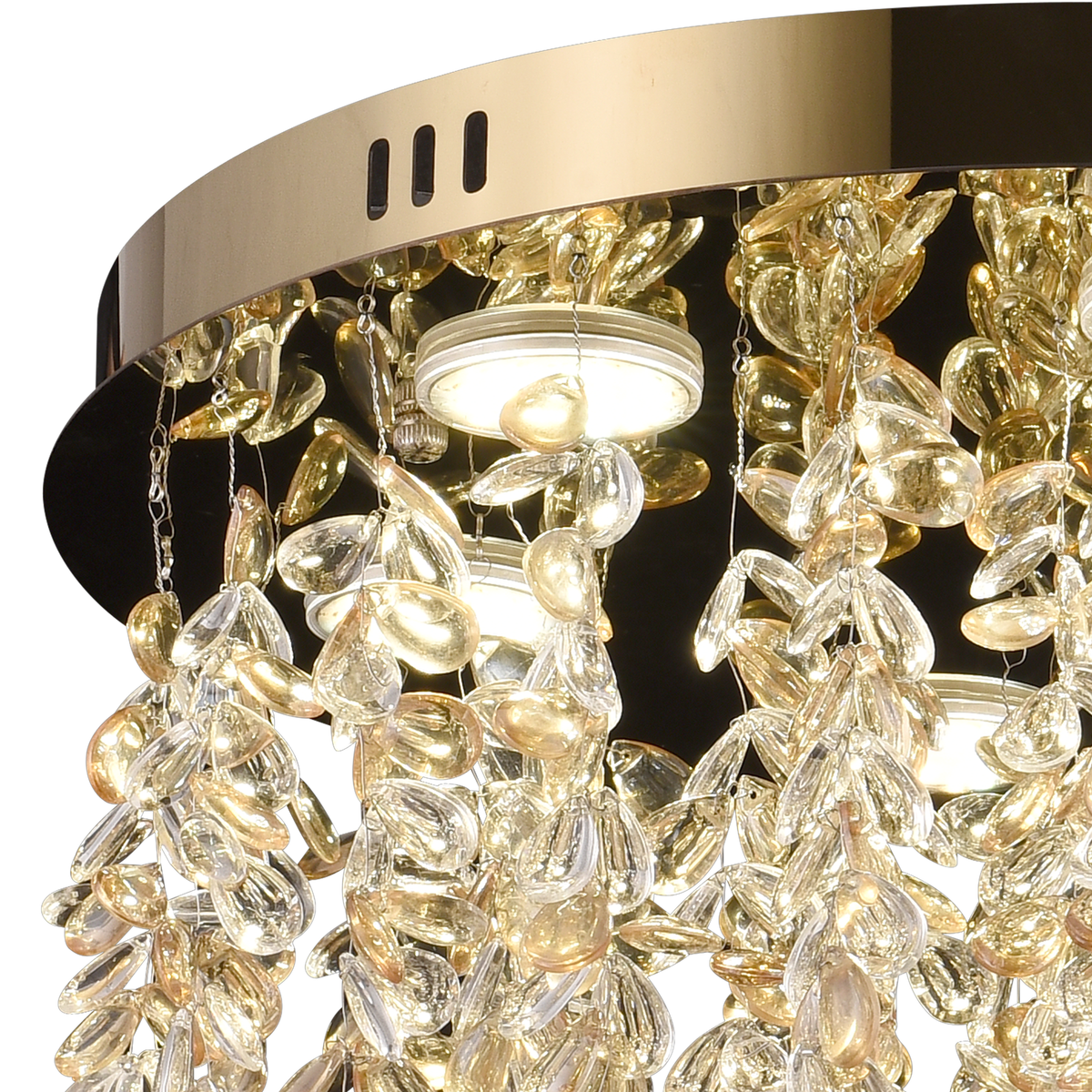Crystal LED Chandelier LLC213/400GD Στρογγυλός, 22W, Δροσερό/Ζεστό/Ουδέτερο φως, Crystal, Gold Crystal Chandeliers Προεπιλεγμένος τίτλος Alessandro Design