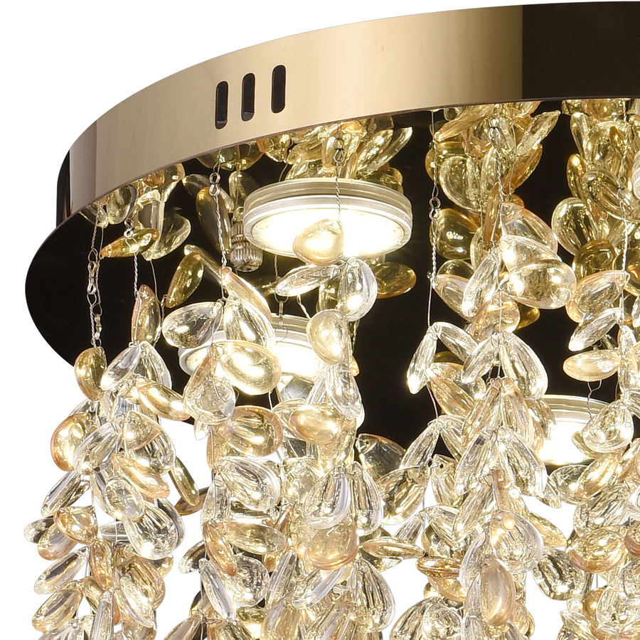 Crystal LED Chandelier LLC213/400GD Στρογγυλός, 22W, Δροσερό/Ζεστό/Ουδέτερο φως, Crystal, Gold Crystal Chandeliers Προεπιλεγμένος τίτλος Alessandro Design