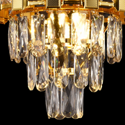 Cristal Candelabra BRAN Petito 3xE14, Διάμετρος 30cm, Γυαλιστερό χρυσό, Ρυθμιζόμενο ύψος Cristal Candelabra Προεπιλεγμένος τίτλος Alessandro Design