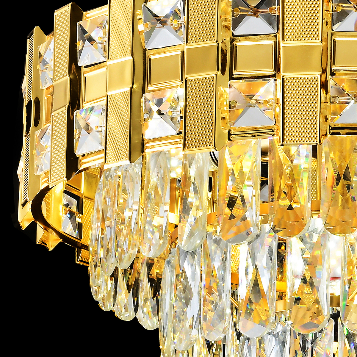 Cristal Candelabra BRAN Mango 8xE14, Διάμετρος 60cm, Γυαλιστερό χρυσό, Ρυθμιζόμενο ύψος Cristal Candelabra Προεπιλεγμένος τίτλος Alessandro Design