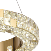 Πολυέλαιος LED με Τηλεχειριστήριο, LLC135/1GD, κρύσταλλο και μέταλλο, 29W, 1 κύκλος, ρυθμιζόμενο, ρυθμιζόμενο ύψος, κρύο/θερμό/ουδέτερο φως, πολυέλαιοι φωτισμού LED με τηλεχειριστήριο Προεπιλεγμένος τίτλος Alessandro Design