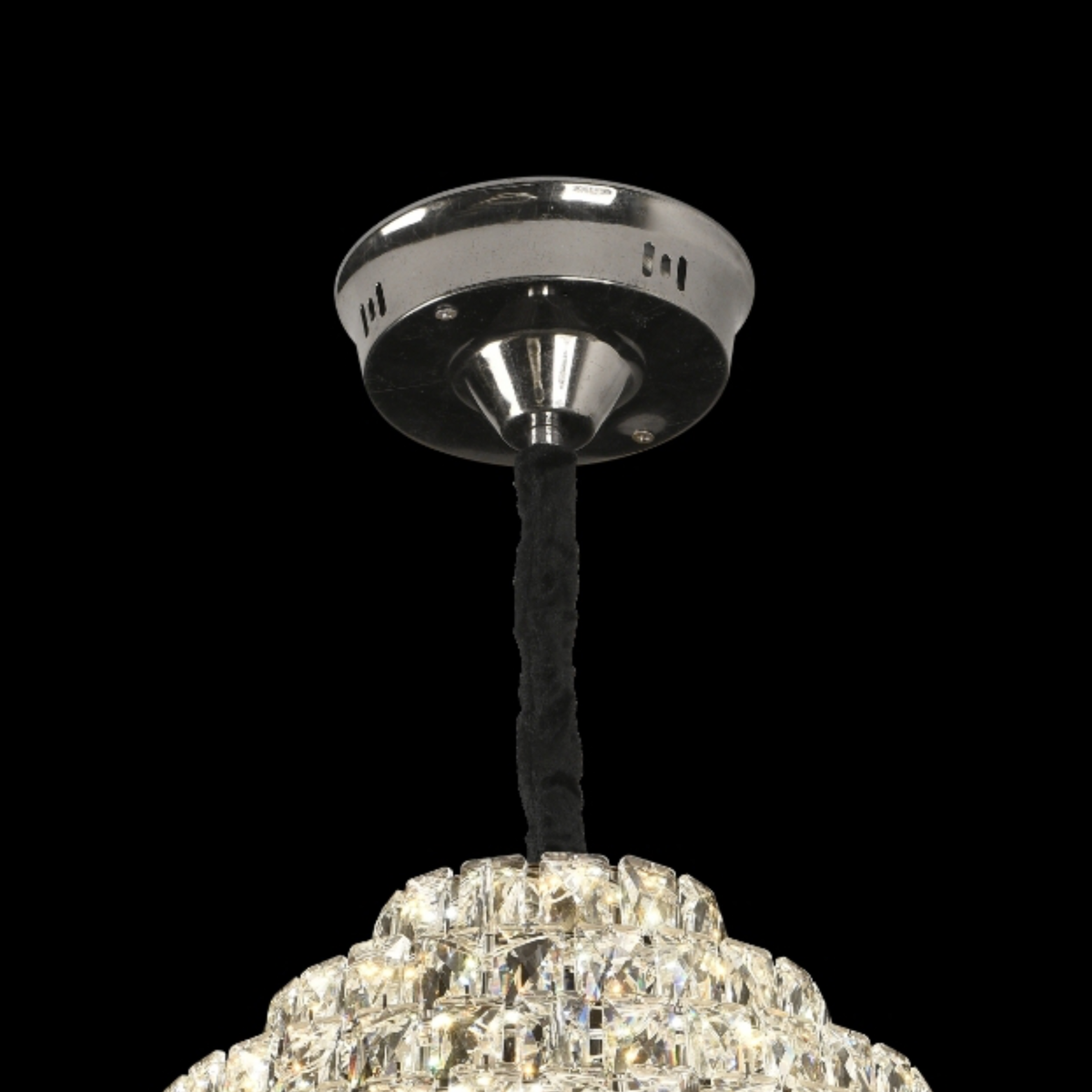 Πολυέλαιος Crystal Opal με τηλεχειριστήριο, 110W, Διάμετρος 35 cm, 3000K/4000/6000K, Γυαλιστερό Chrome, Ρυθμιζόμενο ύψος Crystal Chandeliers Προεπιλεγμένος τίτλος Alessandro Design
