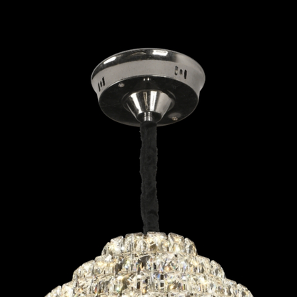 Πολυέλαιος Crystal Opal με τηλεχειριστήριο, 110W, Διάμετρος 35 cm, 3000K/4000/6000K, Γυαλιστερό Chrome, Ρυθμιζόμενο ύψος Crystal Chandeliers Προεπιλεγμένος τίτλος Alessandro Design